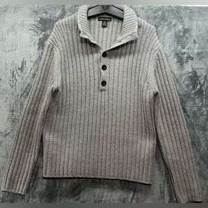 Vintage Banana Republic gray chunky knit Cashmere Blend Large pullover sweater